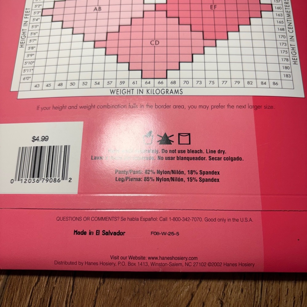 Hanes Silky Sheer Pantyhose Barely Black Size AB Sandalfoot Non-Control Top 2002 - Picture 5 of 5